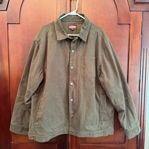 ALESBURY Cotton Canvas Arlo Work Jacket Olive Green Size XXL
